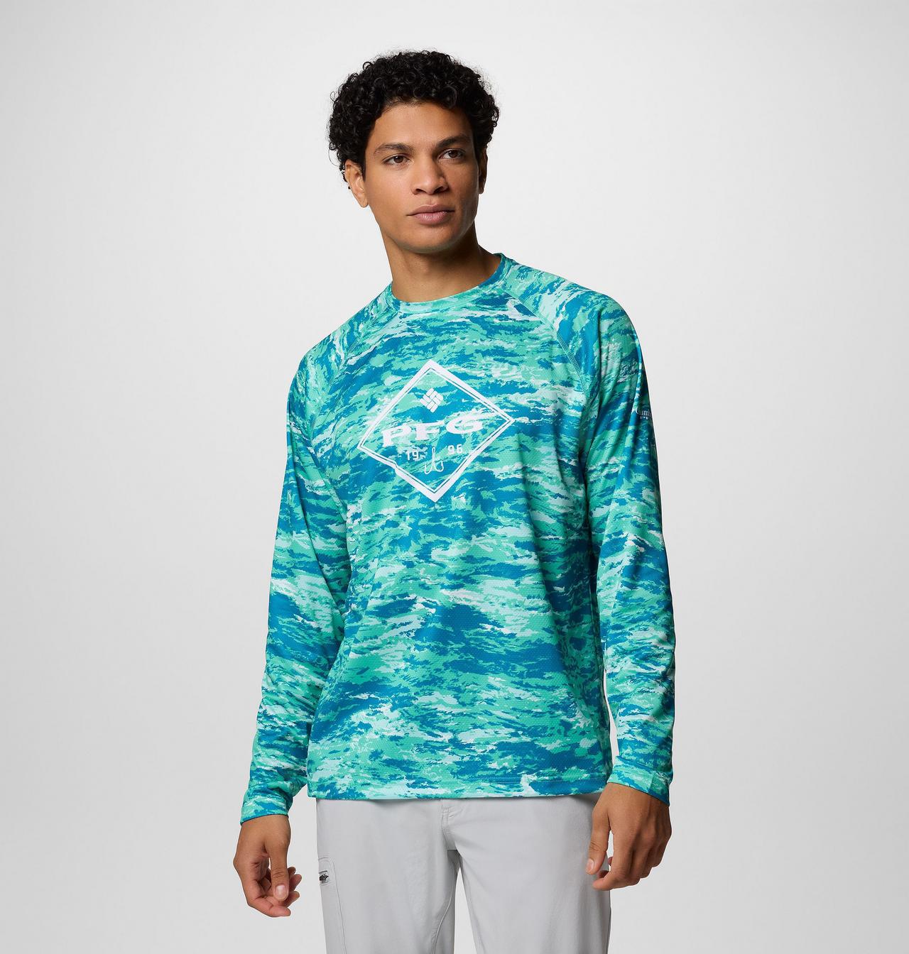 Men's PFG Super Solar Stream™ Graphic Long Sleeve Shirt 1