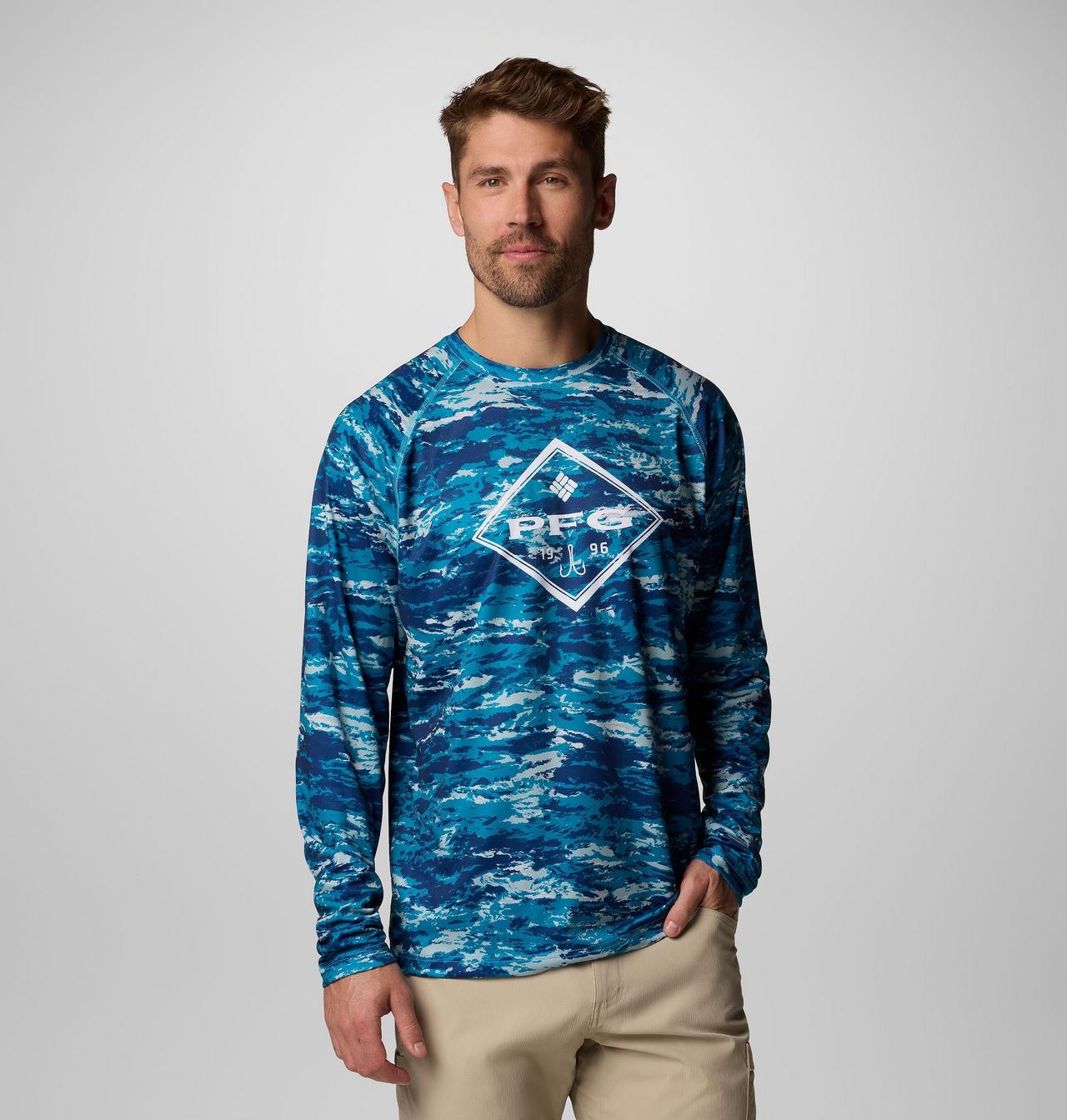 Men's PFG Super Solar Stream™ Graphic Long Sleeve Shirt 1