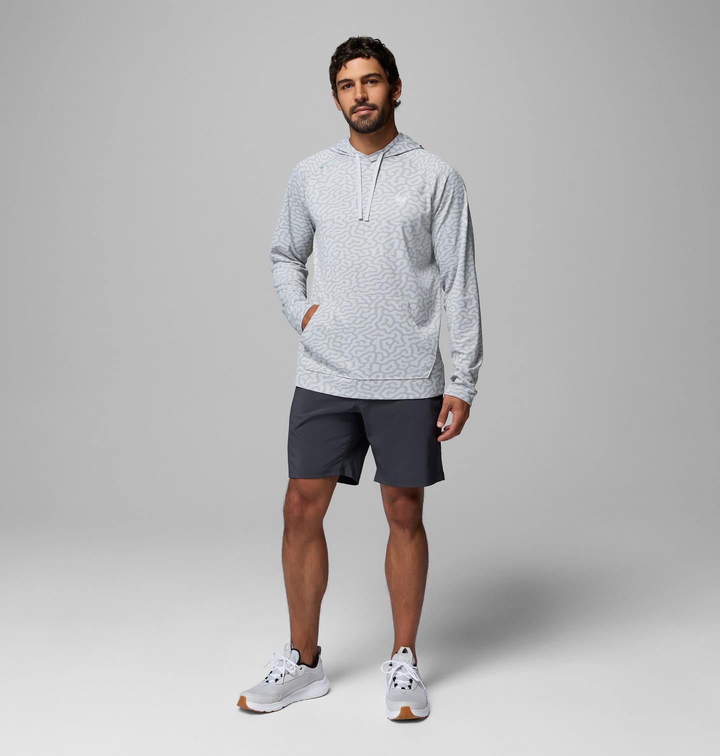 Мужское худи Columbia PFG Wild Cast Camp, цвет: Холодный серый, вариант 2 — фото 2