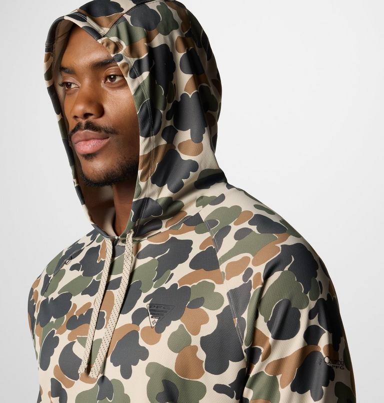 Men's Wild Cast Camp Technical Hoodie, Color: Fossil Deltahunter Camo, image 5