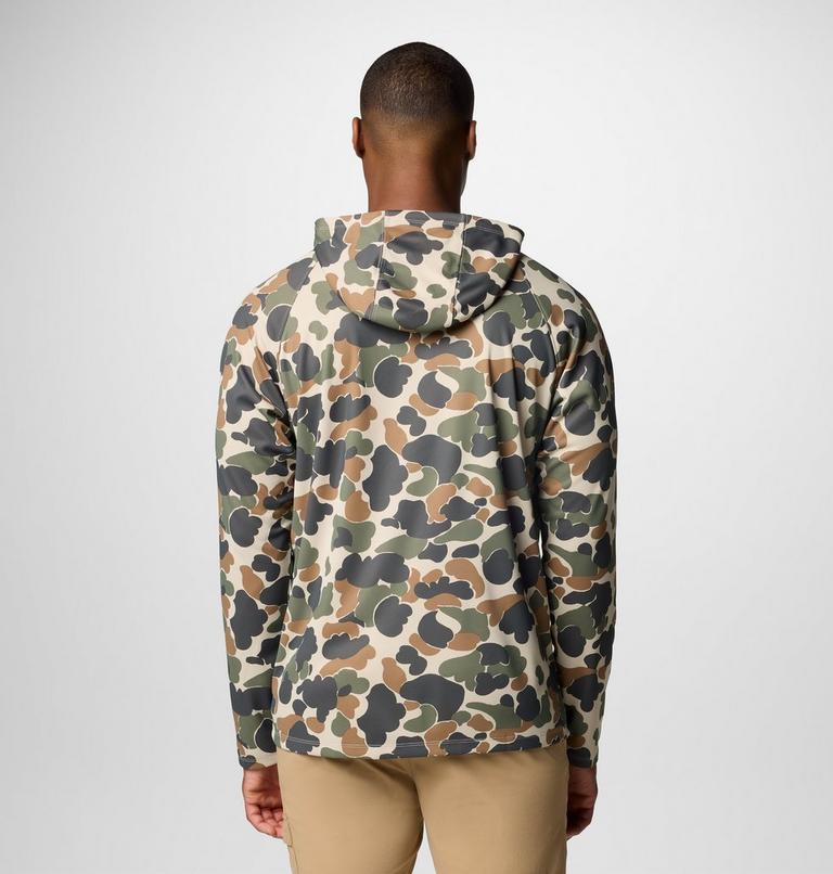 Men's Wild Cast Camp Technical Hoodie, Color: Fossil Deltahunter Camo, image 3
