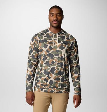 Men's Wild Cast Camp Technical Hoodie, Color: Fossil Deltahunter Camo, image 3