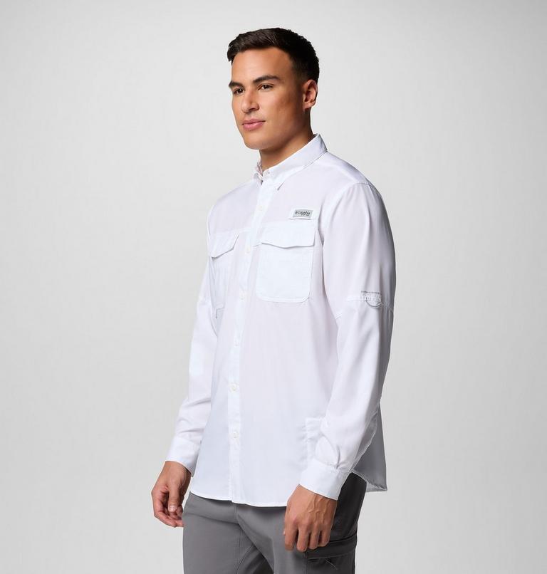 Men's PFG Blood and Guts V Long Sleeve Shirt, Color: White, image 4
