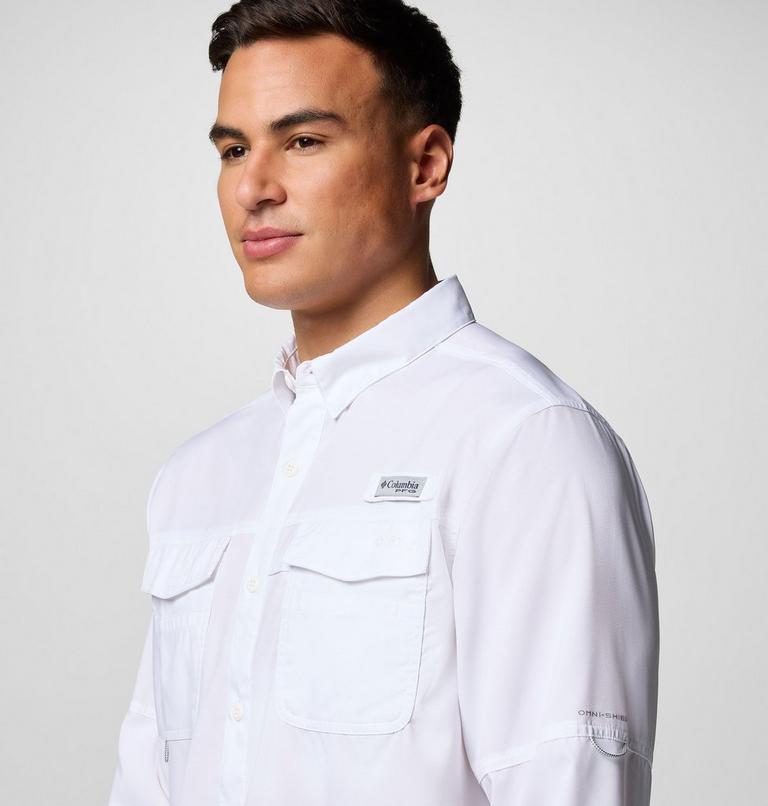Men's PFG Blood and Guts V Long Sleeve Shirt, Color: White, image 5