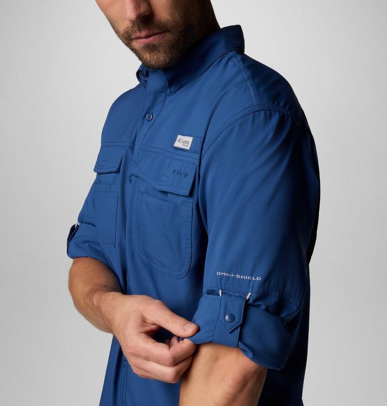 Men's PFG Blood and Guts V Long Sleeve Shirt, Color: Carbon, image 7