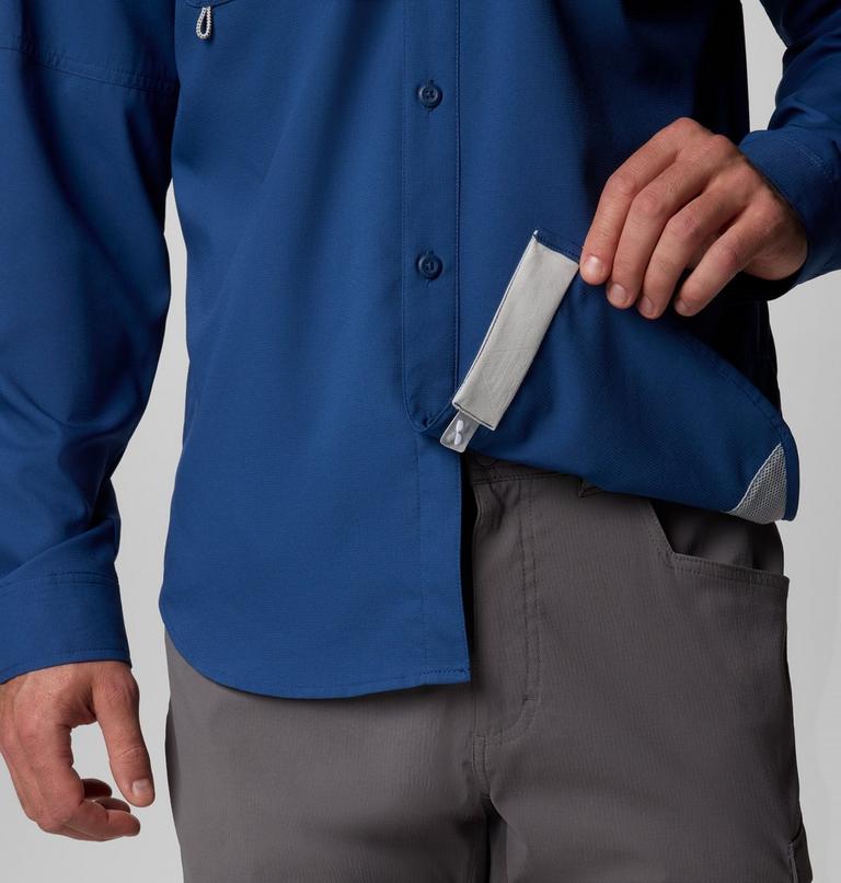 Men's PFG Blood and Guts V Long Sleeve Shirt, Color: Carbon, image 8