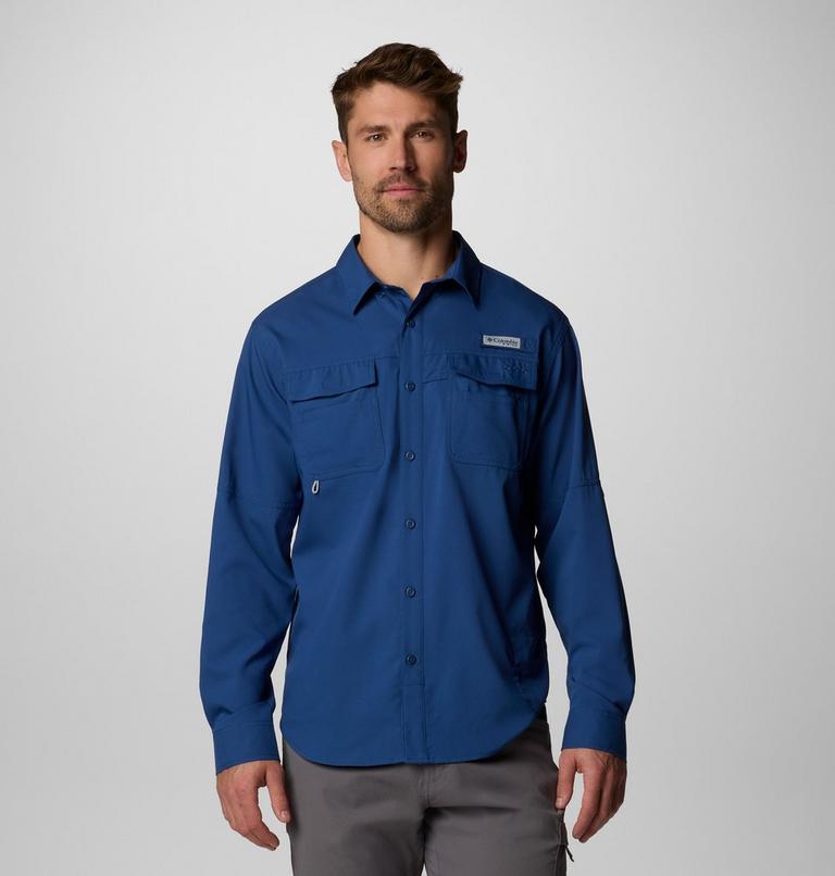 Men's PFG Blood and Guts V Long Sleeve Shirt, Color: Carbon, image 1
