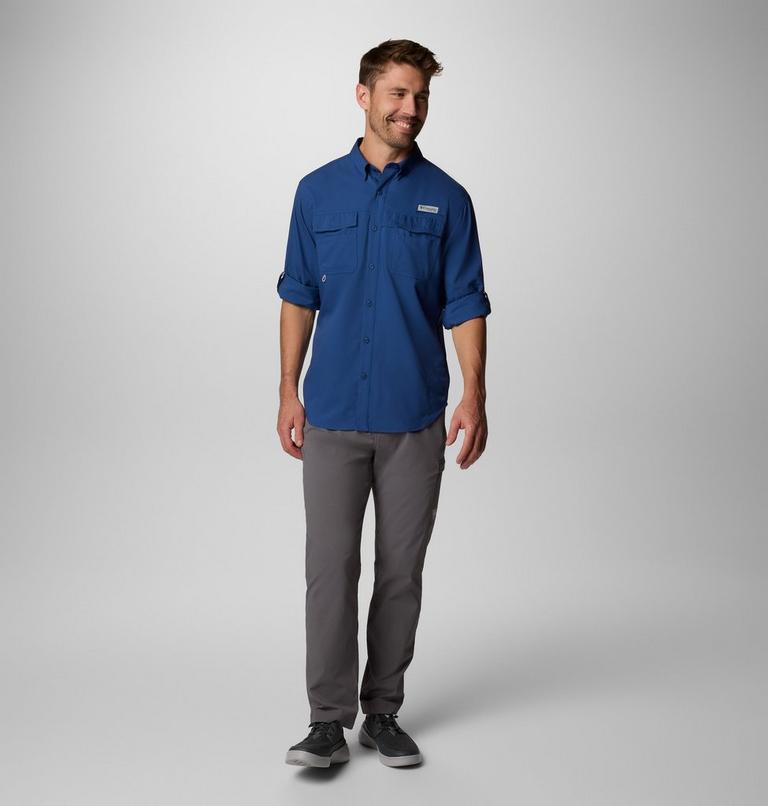 Men's PFG Blood and Guts V Long Sleeve Shirt, Color: Carbon, image 2