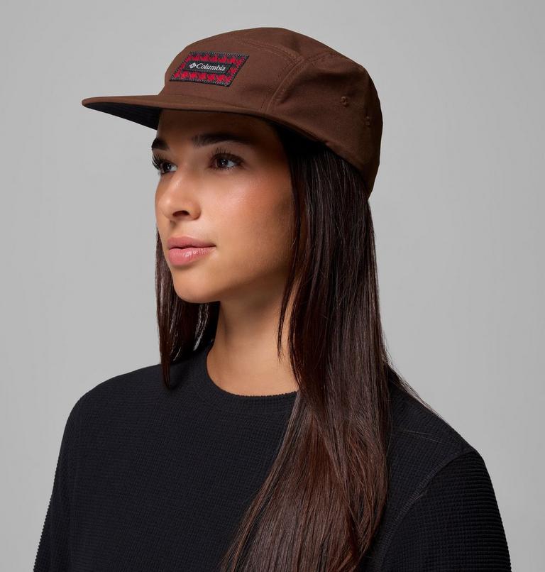 Creek Side 5 Panel Hat, Color: Tobacco, Houndstooth Patch, image 5