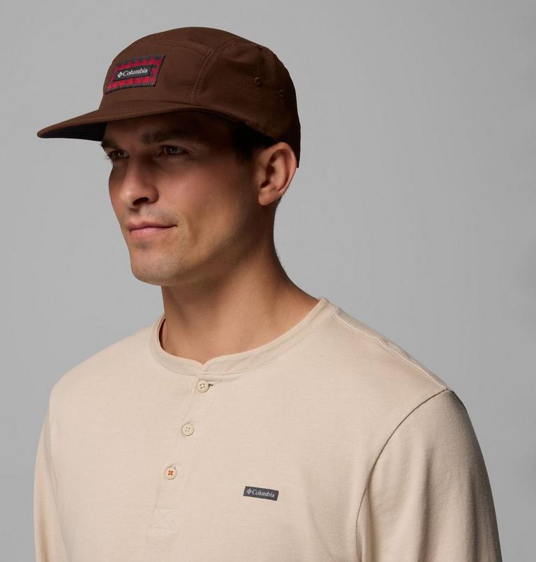 Creek Side 5 Panel Hat, Color: Tobacco, Houndstooth Patch, image 3