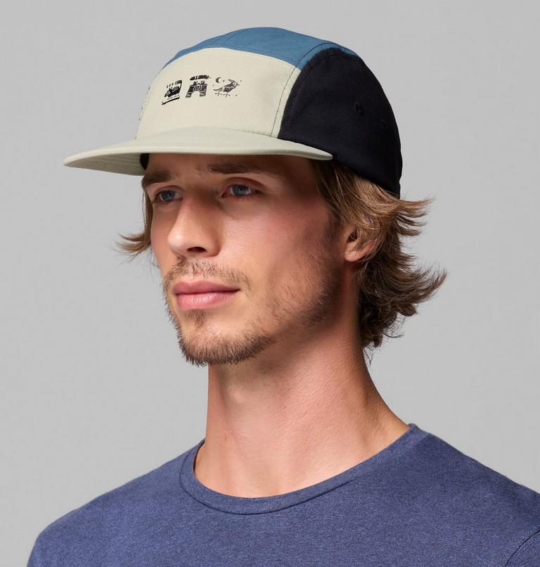 Gorra unisex Creek Side de 5 paneles, Color: Safari, Black, 3 Little Icons, image 3