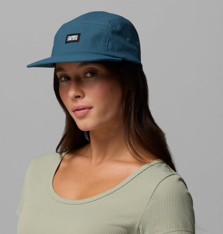 Gorra unisex Creek Side de 5 paneles, Color: Everblue, Wavy Columbia, image 5