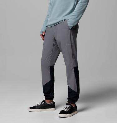 Men's Columbia Tech Nylon Trousers, Color: City Grey, Black, image 4