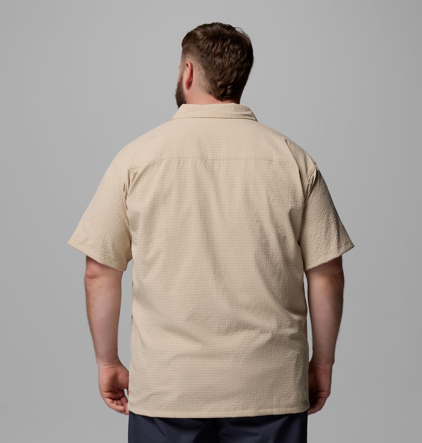 Мужская рубашка Columbia Utilizer Short Sleeve Camp Shirt - Big, цвет: Серо-бежевый — фото 3