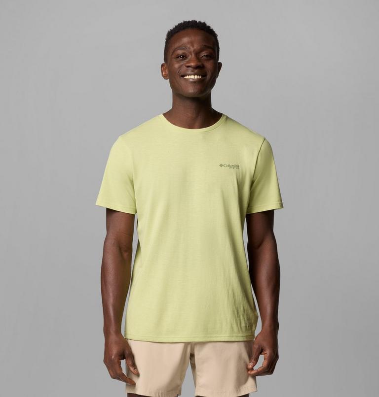 Men's PFG Uncharted Graphic Technical T-Shirt, Color: Pear Heather, PFG Gear Gator, image 1