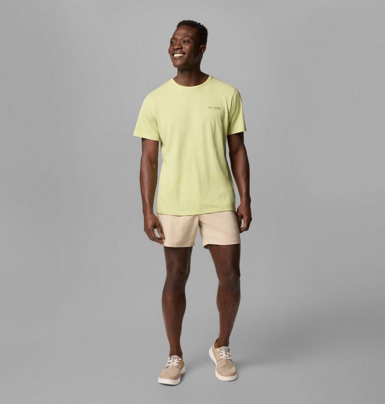 Men's PFG Uncharted Graphic Technical T-Shirt, Color: Pear Heather, PFG Gear Gator, image 2