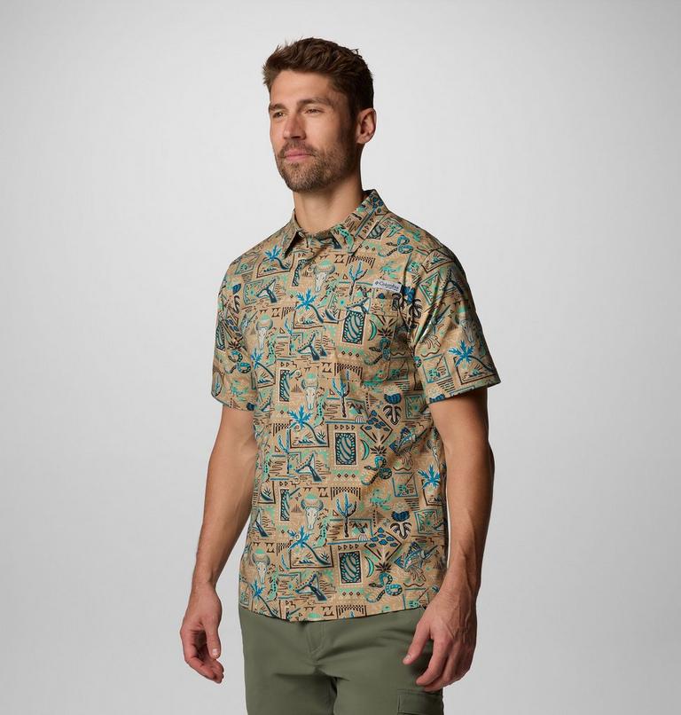 Men's PFG Wild Cast Camp Shirt, Color: Beach Bajabound, image 4