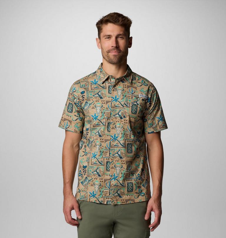 Men's PFG Wild Cast Camp Shirt, Color: Beach Bajabound, image 1