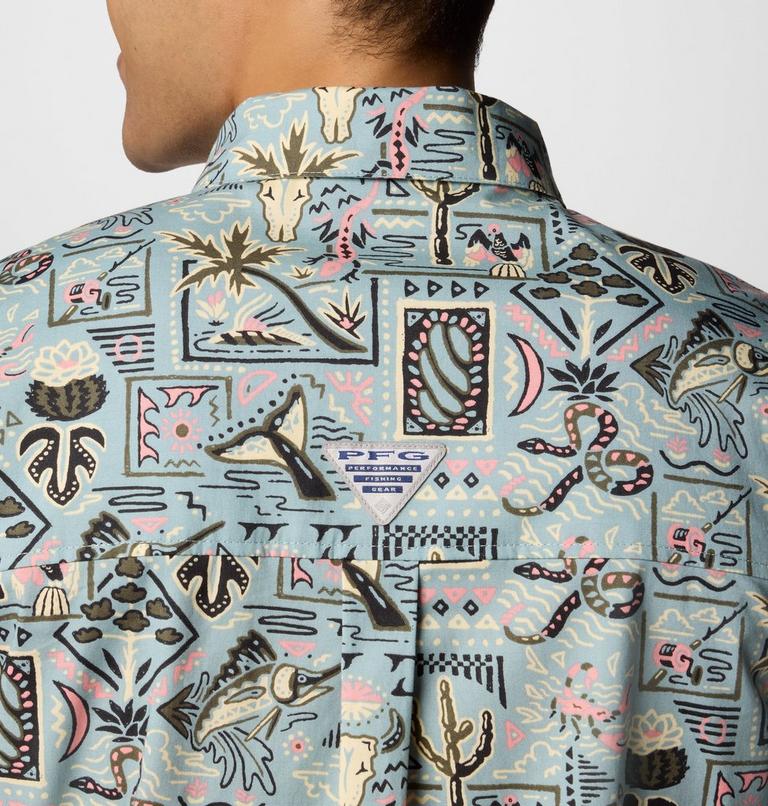 Camisa de manga corta Wild Cast Camp para hombre, Color: Crushed Blue Bajabound, image 6