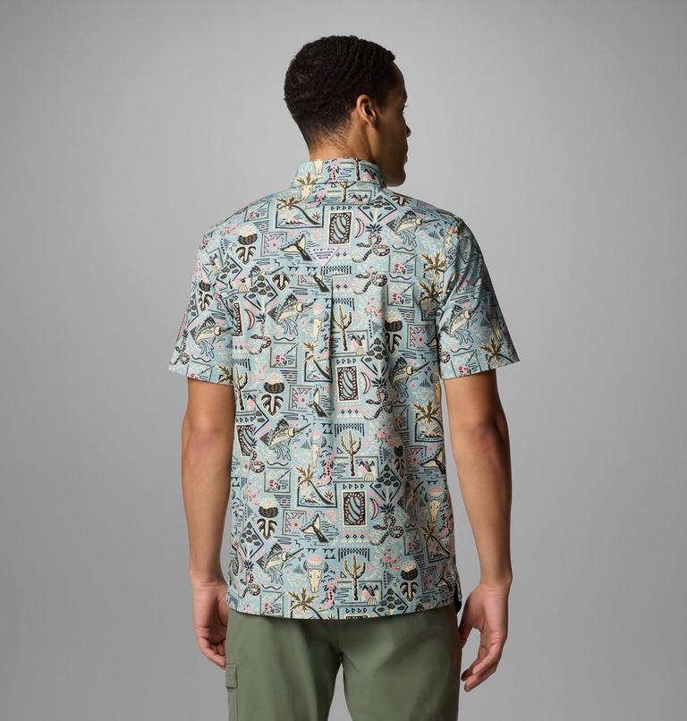 Camisa de manga corta Wild Cast Camp para hombre, Color: Crushed Blue Bajabound, image 3