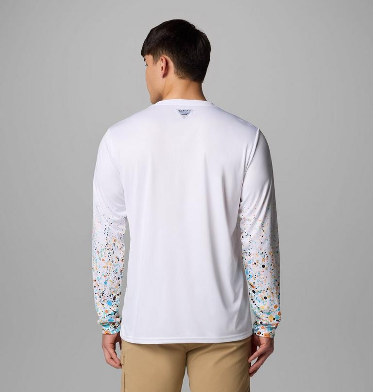Men's Terminal Tackle PFG X Bentley Long Sleeve T-Shirt, Color: White, PFG Bentley Tarpon Scales, image 3