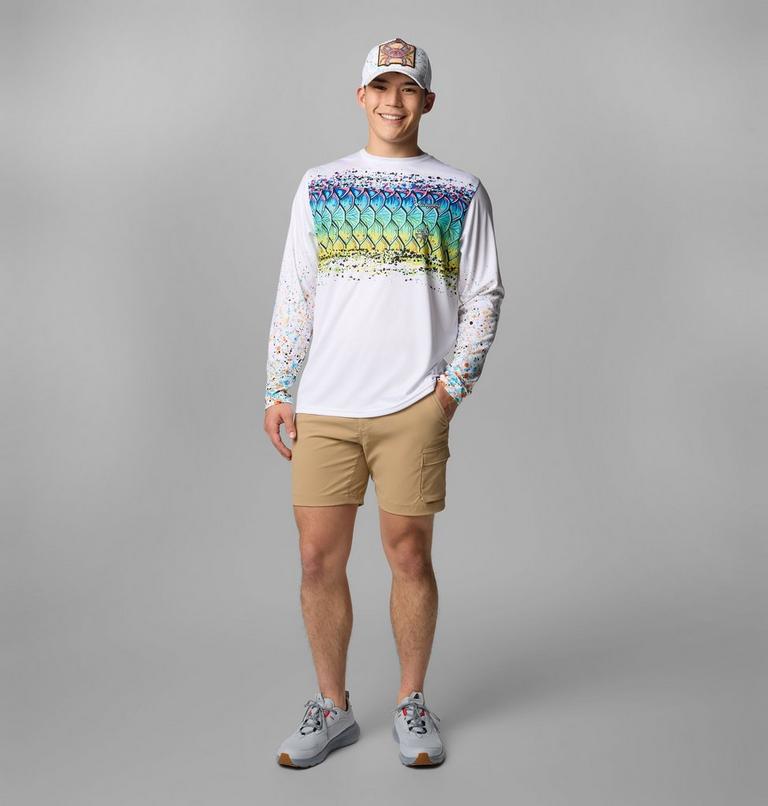 Men's Terminal Tackle PFG X Bentley Long Sleeve T-Shirt, Color: White, PFG Bentley Tarpon Scales, image 2