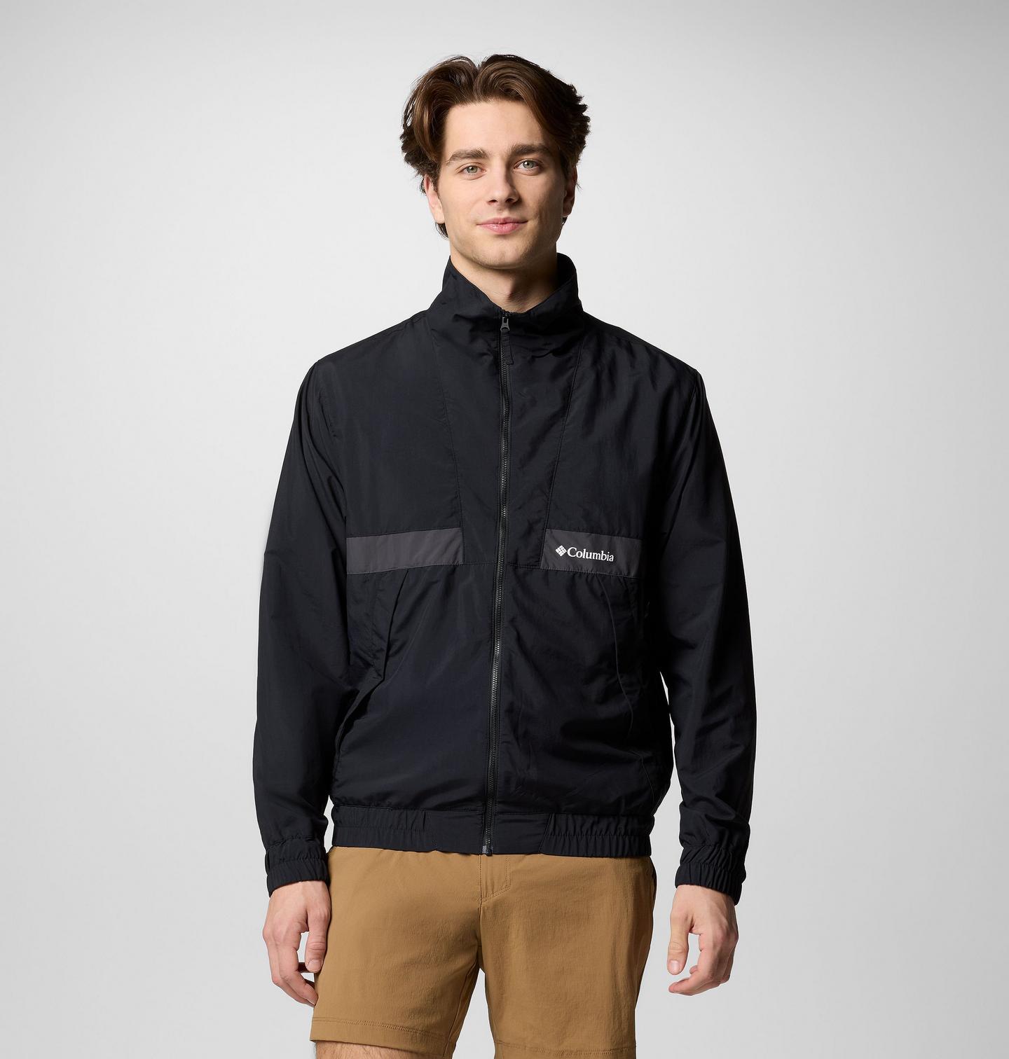 Мужская куртка Columbia Spire Valley Windbreaker, цвет: Чёрный — фото 1