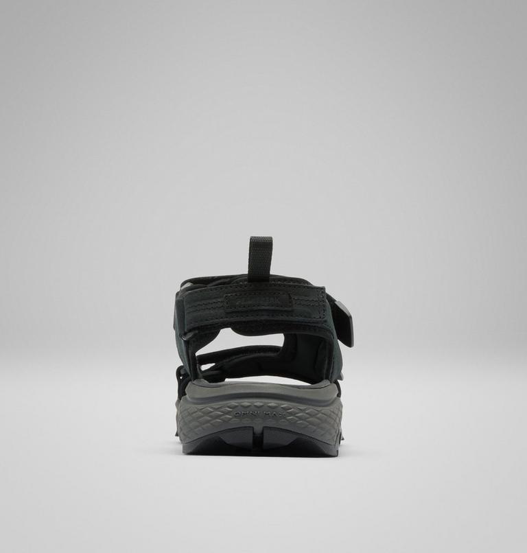 Men's Peakfreak Rush Leather Sandal, Color: Black, Dark Grey, image 2