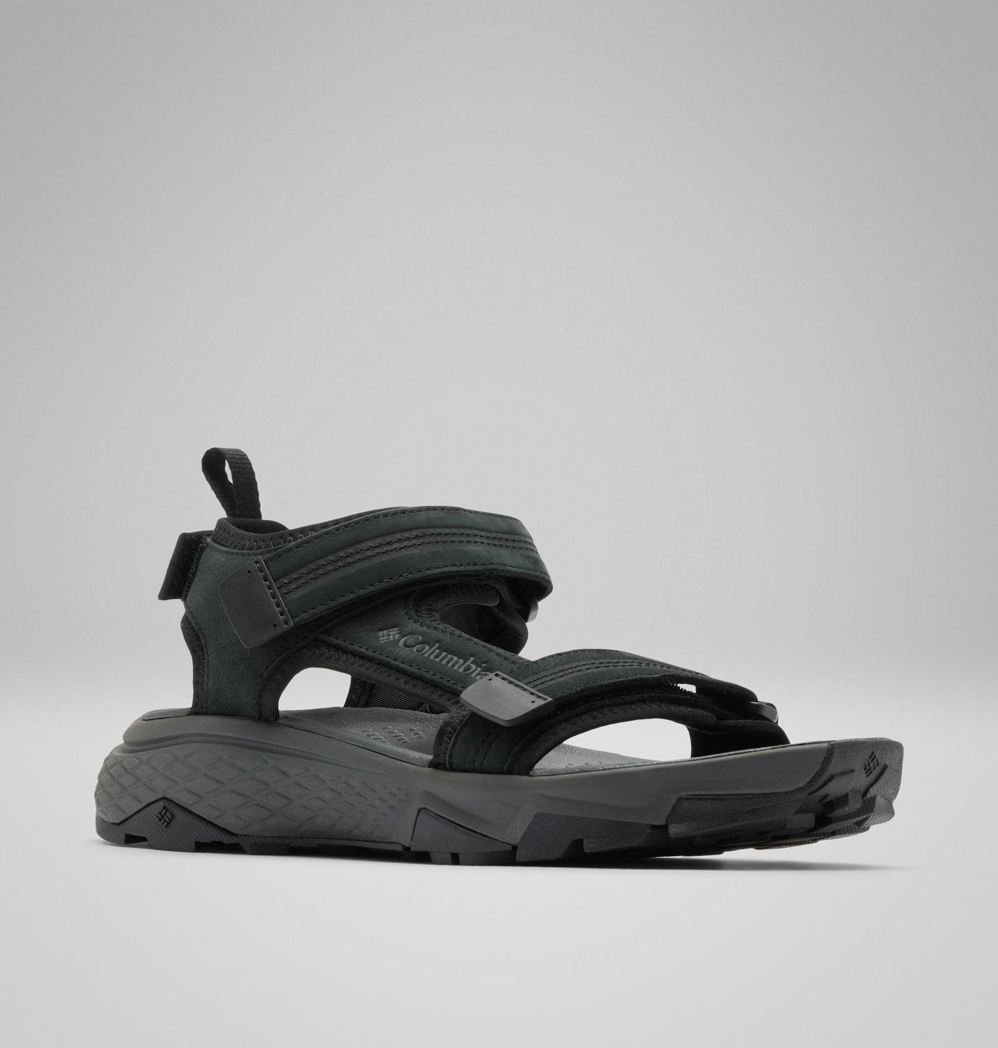 Мужские сандалии Columbia Peakfreak Rush Leather Sandal, цвет: Чёрный / Серый — фото 3