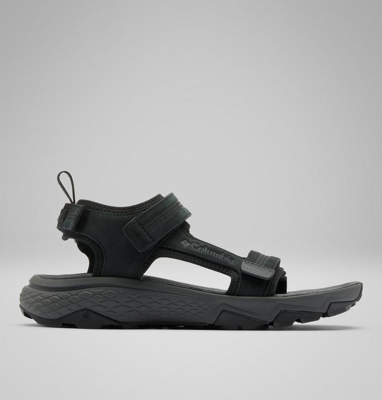 Men's Peakfreak Rush Leather Sandal, Color: Black, Dark Grey, image 1
