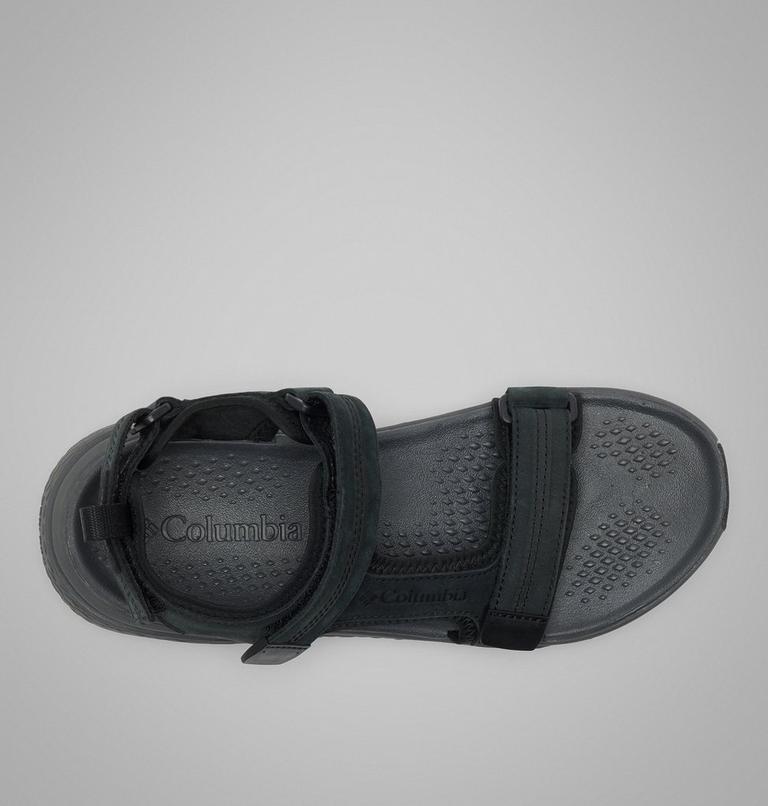 Men's Peakfreak Rush Leather Sandal, Color: Black, Dark Grey, image 4
