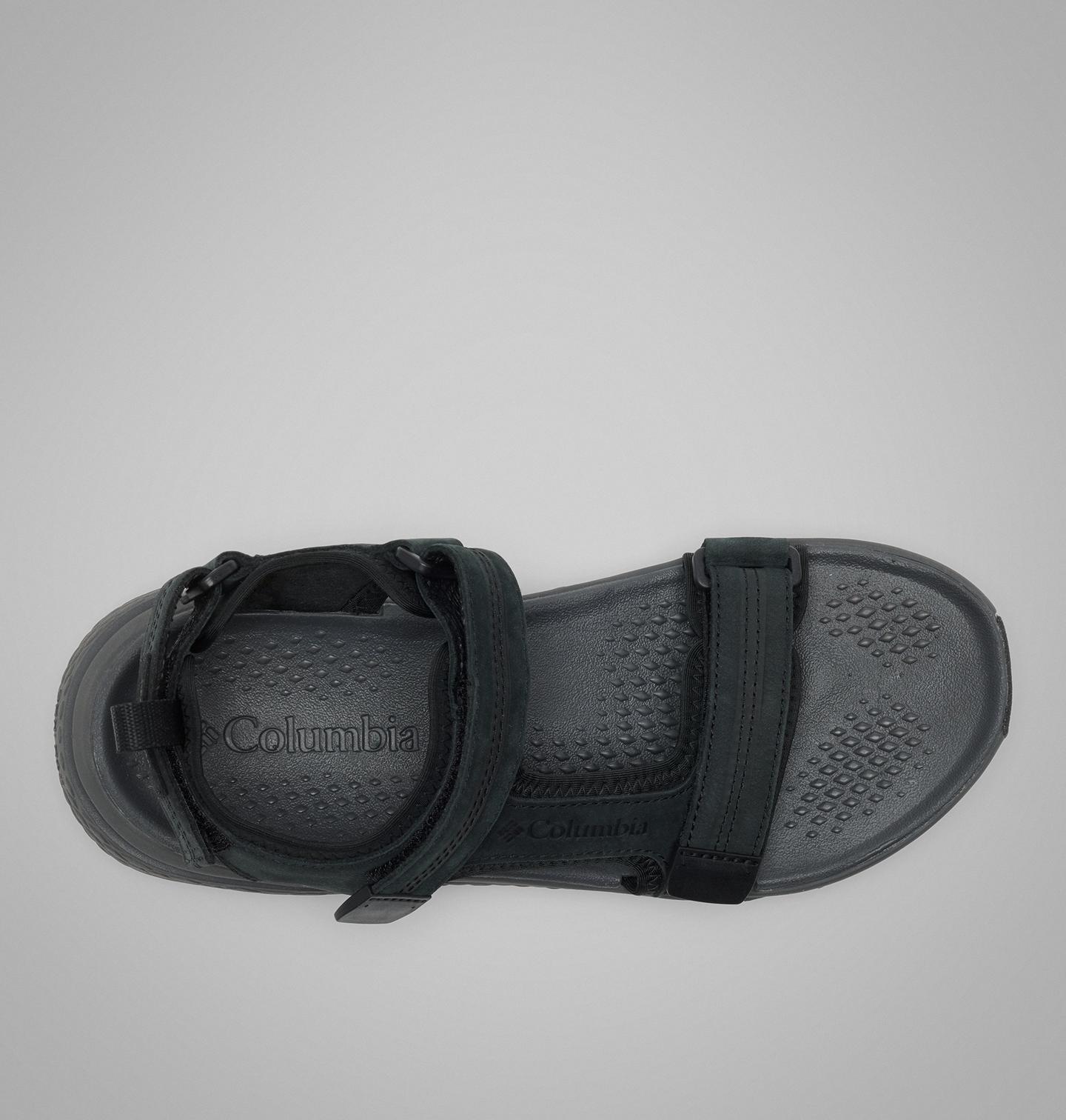 Мужские сандалии Columbia Peakfreak Rush Leather Sandal, цвет: Чёрный / Серый — фото 4