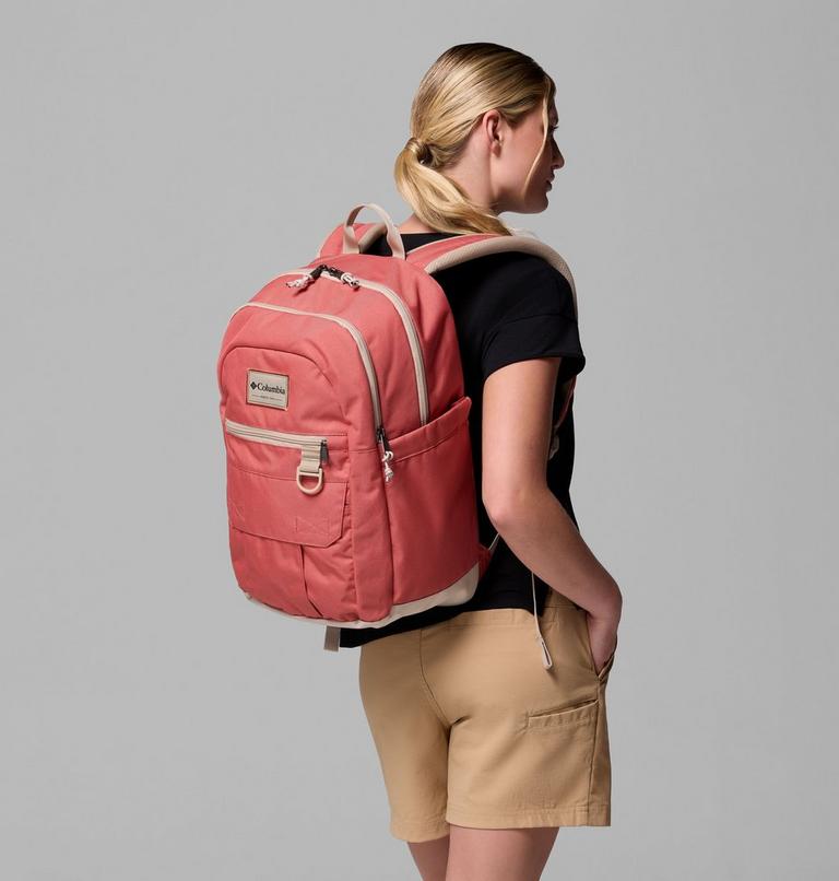 Unisex Buxton Unisex 26L Backpack, Color: Washed Red, Ancient Fossil, image 6