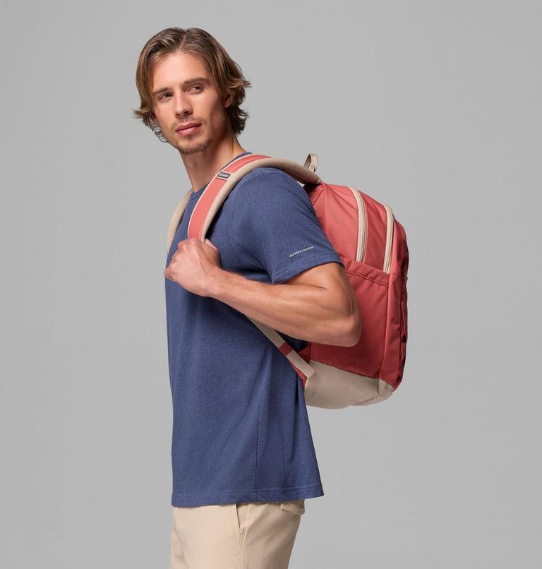 Unisex Buxton Unisex 26L Backpack, Color: Washed Red, Ancient Fossil, image 3