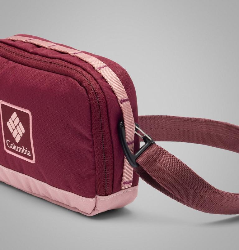Unisex Trail Traveller Crossbody Bag, Color: Rich Wine, Eraser Pink, image 8