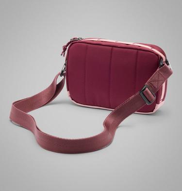 Unisex Trail Traveller Crossbody Bag, Color: Rich Wine, Eraser Pink, image 2