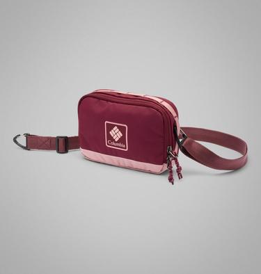 Unisex Trail Traveller Crossbody Bag, Color: Rich Wine, Eraser Pink, image 1
