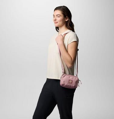 Unisex Trail Traveller Crossbody Bag, Color: Eraser Pink, Fig, Lemon Wash, image 4