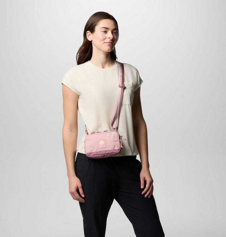 Unisex Trail Traveller Crossbody Bag, Color: Eraser Pink, Fig, Lemon Wash, image 5
