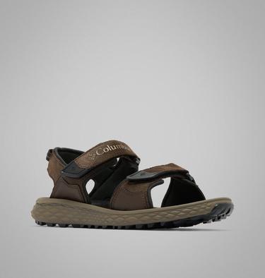 Men's Konos Hiker 2-Strap Sandal, Color: Cordovan, Black, image 3
