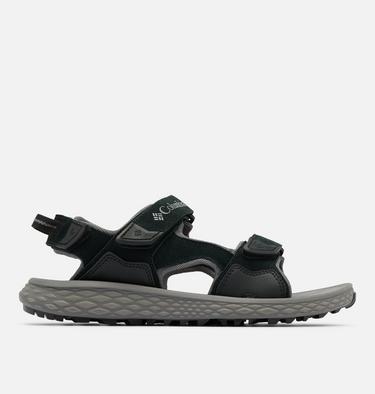 Men's Konos Hiker 3-Strap Sandal, Color: Black, City Grey, image 1
