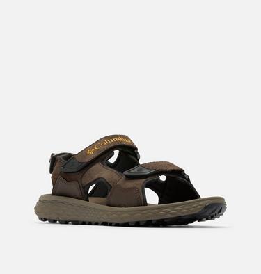 Men's Konos Hiker 3-Strap Sandal, Color: Cordovan, Mud, image 2