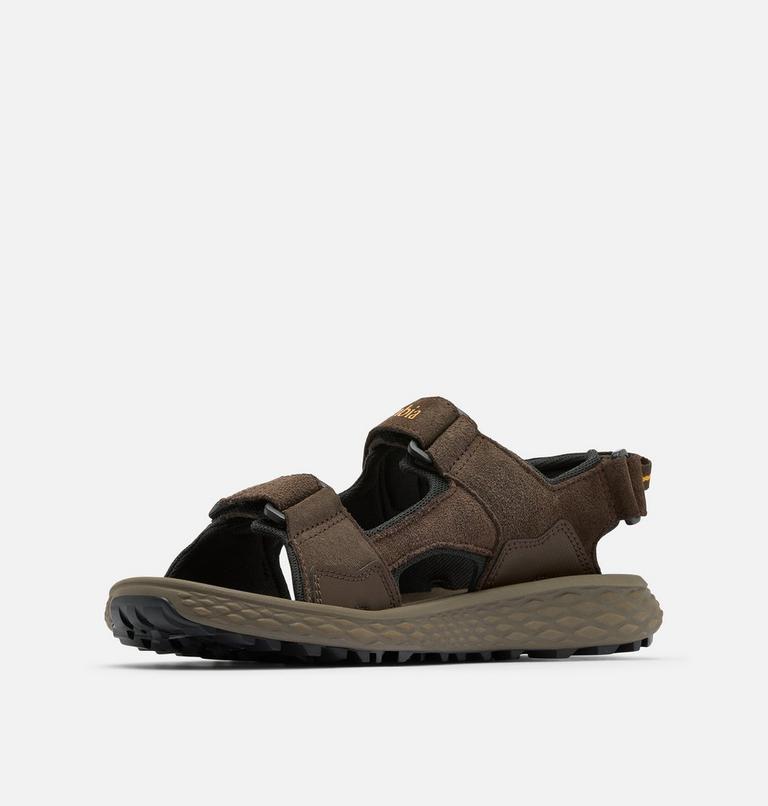 Men's Konos Hiker 3-Strap Sandal, Color: Cordovan, Mud, image 6