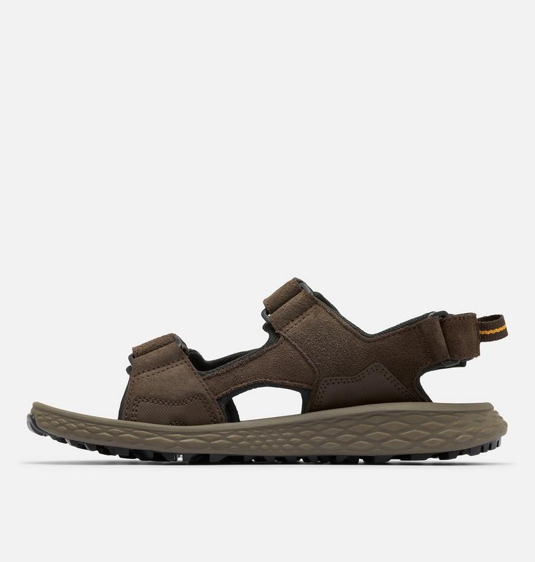 Men's Konos Hiker 3-Strap Sandal, Color: Cordovan, Mud, image 5