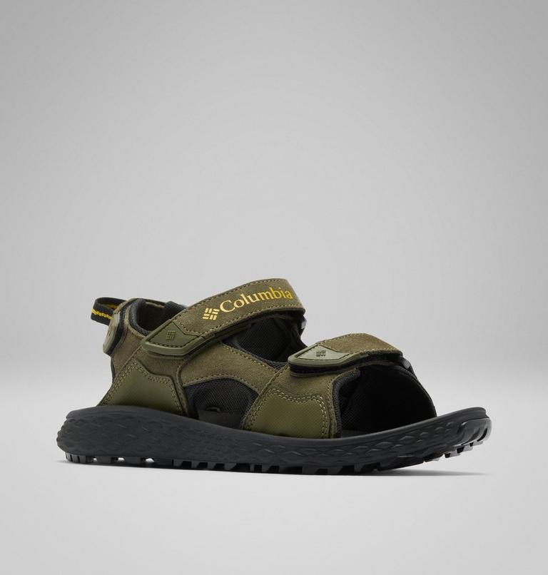 Men's Konos Hiker 3-Strap Sandal, Color: Nori, Antique Moss, image 3