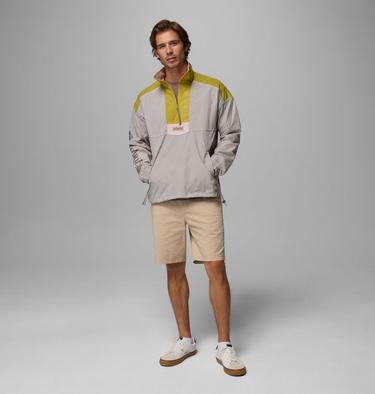 Men's Riptide II Retro Windbreaker Anorak, Color: Flint Grey, Peppercorn, Pink Agate, image 4