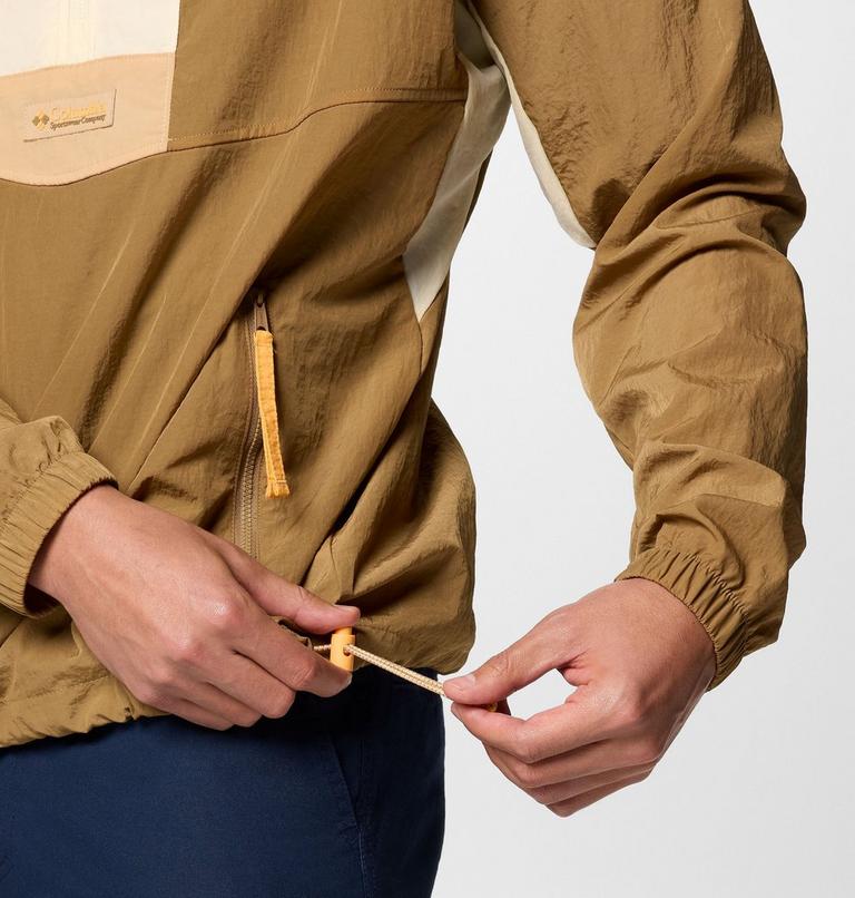Men's Riptide II Retro Windbreaker Anorak, Color: Delta, Lemon Wash, image 6