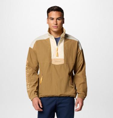 Men's Riptide II Retro Windbreaker Anorak, Color: Delta, Lemon Wash, image 5