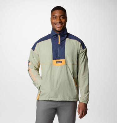 Men's Riptide II Retro Windbreaker Anorak, Color: Safari, Nocturnal, image 3