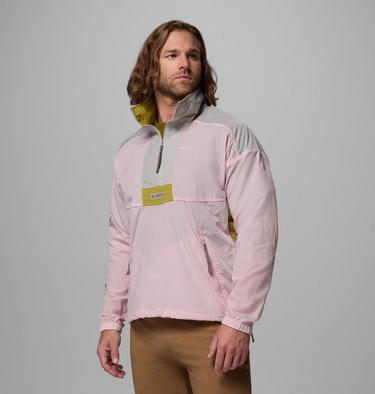 Unisex Riptide II Retro Windbreaker Anorak, Color: Pink Agate, Flint Grey, Peppercorn, image 8